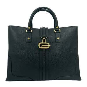 GUCCI Authentic Black Leather Tote Bag